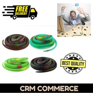 4 Pack Realistic Rubber Snakes 29 Inch Lifelike Toy Real Scary Prank Joke Garden - Picture 1 of 9