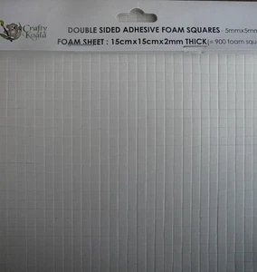 900 cuadrados de espuma 3D para fabricación de tarjetas de álbum de recortes 2 mm de espesor - Imagen 1 de 1