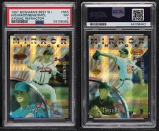1997 Bowman's Best Atomic Refractor Greg Maddux Kerry Wood PSA 7 Rookie RC HOF