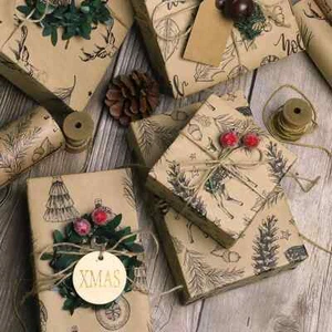 5 Roll 76 cm X 3 m Per Roll Kraft Wrapping Paper For Wedding Party Christmas - Picture 1 of 13