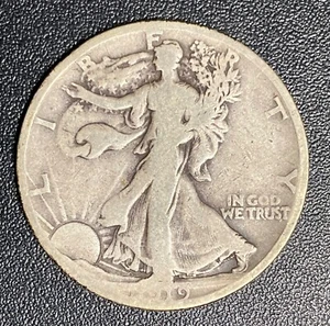 1919 S Walking Liberty Half Dollar - Picture 1 of 2