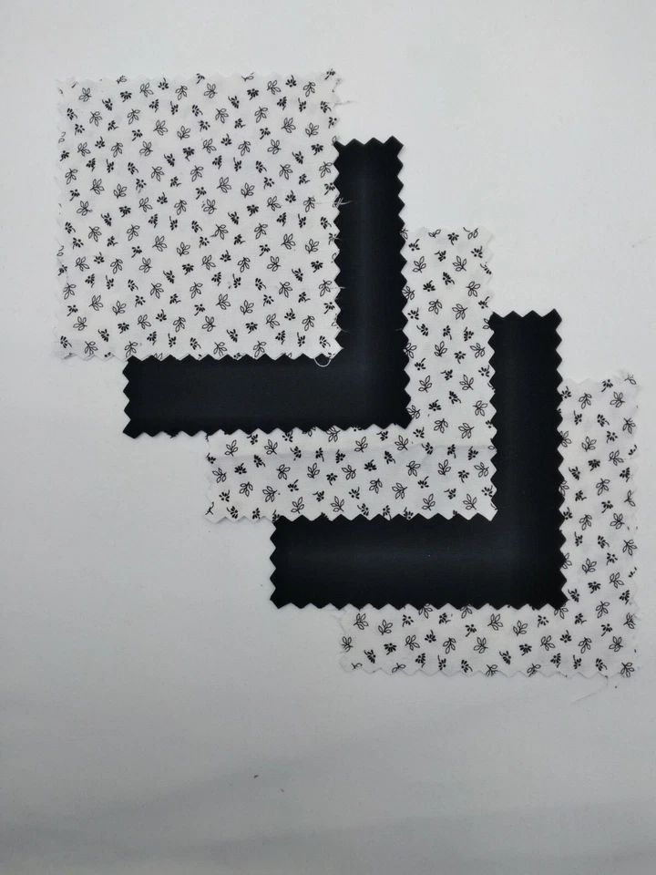 32 5" Tela Acolchado Cuadrados Pre Corte Acolchado Dije Paquete Blanco y Negro Foto 1 de 1