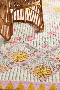 Hand Tufted Woolen Area Rug ANTHRO ELLEN MERCHANT Multi Carpet for Living Room - Picture 1 of 6