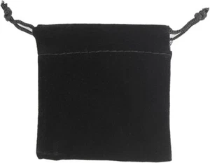Lote de 120 Bolsas de Terciopelo Negro con Cordón 2 3/4 x 3 Bolsas Joyería Regalo Bolsa - Imagen 1 de 2