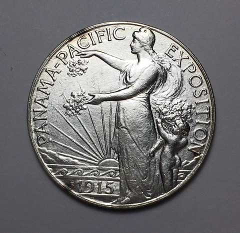 1915-S Panama-Pacific Exposition Silver Commemorative Half Dollar Key Date! Cover