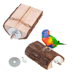 Perchas de madera para loro mascota jaula para pájaros soporte plataforma periquito periquito rata juguete - Imagen 1 de 8