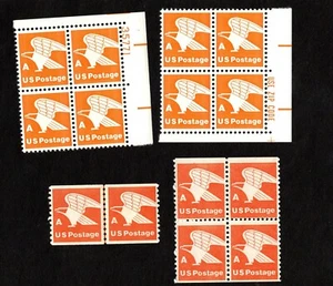 US. 1743 "A" Eagle: Coil Line Pair,Booklet (4 ),Plate Block & Zip Block MNH 1978 - Picture 1 of 5