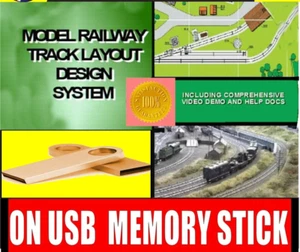 MODEL RAILWAY TRACK LAYOUT DESIGNER BEST CAD SOFTWARE & INSTRUCTIONS USB STICK - Picture 1 of 11