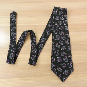 Vintage LORD AND TAYLOR Neck Tie Mens Blue Paisley Dress Suit Preppy Tuxedo 70s - Picture 1 of 7