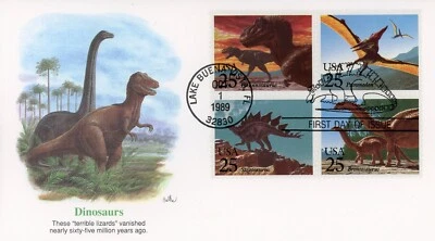 US 2425b FDC Dinosaurs Fleetwood - Image 1 of 2