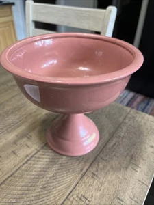 Vintage - 8" Haeger Pedestal Planter, Ceramic Pink Vase - Picture 1 of 5