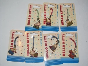 7 STCK. SANRIO HELLO KITTY RETRO 2005 HANDYANHÄNGER NOC VINTAGE SET - Bild 1 von 2