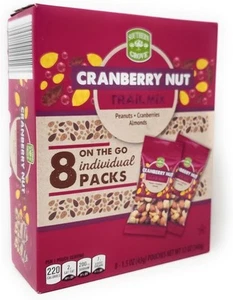 Cranberry Nut Trail Mix | Peanut, Cranberry, Almond | 8 On the Go Individual Pac - Picture 1 of 1