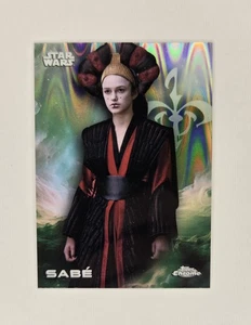 2025 Topps Chrome Star Wars Sabe Raywave Refractor #159 SP Star Wars - Bild 1 von 7
