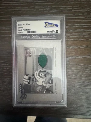 2000 Fleer Greats Of The Game Joe Namath Game Worn Jersey  - Image 1 of 2