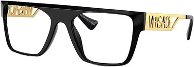 Versace VE 3326U GB1 Black/Gold Plastic Rectangle Eyeglasses 55mm - Image 1 of 4