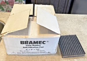 Bramec  Cork/Rubber Anti-Vibration Pads - 4'' X 4'' X 7/8, Pack of 24 all new! - Picture 1 of 8