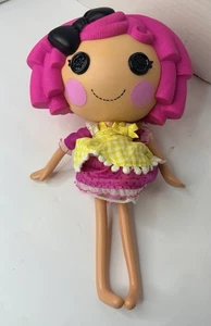 Lalaloopsy Crumbs Sugar Cookie Puppe 13 Zoll MGA 2009 rosa Haare Knopfaugen Vintage - Bild 1 von 7