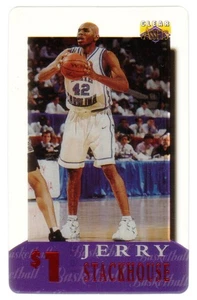 Clear Assets 1996: Jerry Stackhouse (Card #3 of 30) Phone Card - Picture 1 of 1