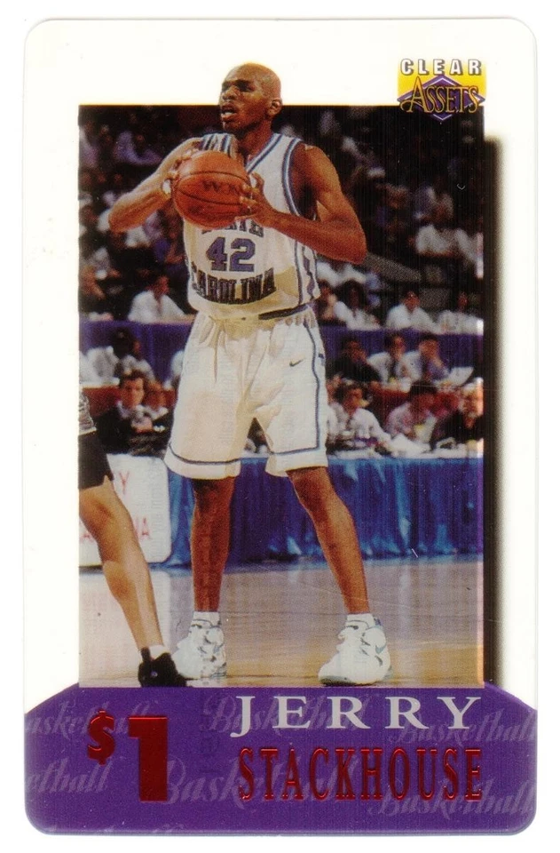 Clear Assets 1996: Jerry Stackhouse (Card #3 of 30) Phone Card - Image 1 of 1