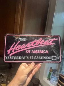 1989 The Heartbeat Of America Chevrolet El Camino Targa Booster Licenza - Foto 1 di 4