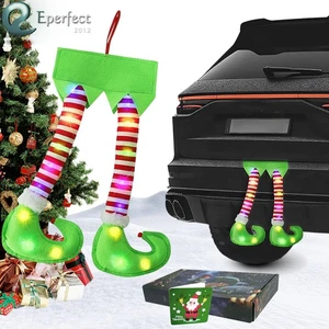 Stuffed Christmas Elf Legs Car Trunk Xmas Tree Door Hanging Decorations Gifts - Bild 1 von 9