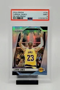 2024-25 Panini Prizm Lebron James #130 Silver Prizm Lakers PSA 9 Mint - Picture 1 of 2