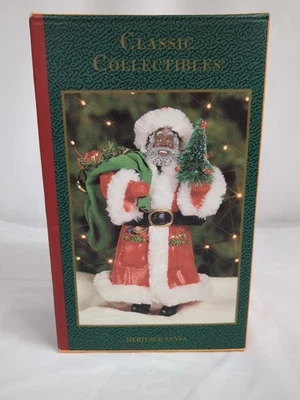 Vtg Classic Collectibles Heritage Santa African American Santa Claus Ornament 6" - Image 1 of 4