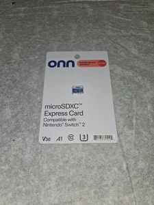 Onn 512GB Micro SD Express Card Nintendo Switch 2, New Sealed On Hand, Fast Ship - Picture 1 of 4