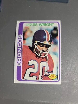 1978 Topps LOUIS WRIGHT Denver Broncos Rookie Card nm - Image 1 of 2