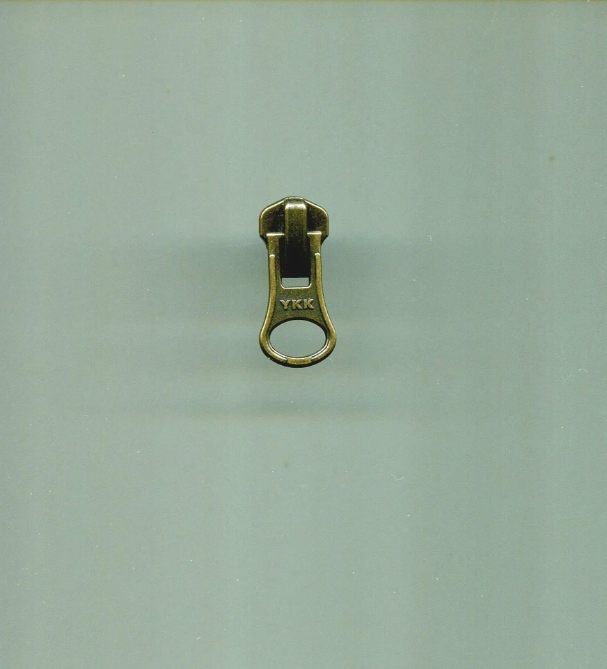 One Antique Brass #5 YKK 2 Way Slider for Metal Zipper - Image 1 of 3