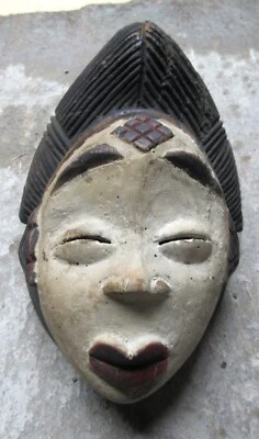 Antigua Máscara Casco Okuyi Africana De Colección Tribu PUNU Gabón, ARTE TRIBAL, ARTE AFRICANO Foto 1 de 4