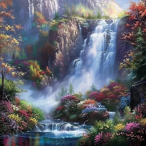 5D Landscape Scenery Diamond Art Kits for Adults Beginners,DIY Full Round Drill - Picture 1 of 7