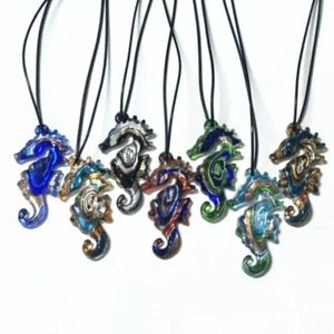 Wholesale Lots 12Pcs seahorse Murano Glass Pendants Necklace FREE - Picture 1 of 8