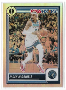 2023-24 Hoops Premium Stock Silver #128 Jaden McDaniels Minnesota Timberwolves - Picture 1 of 2