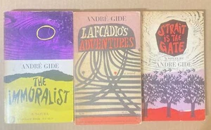ANDRE GIDE 3 NOVELS - THE IMMORALIST - STRAIT IS THE GATE -LAFCADIO'S ADVENTURES - Foto 1 di 2
