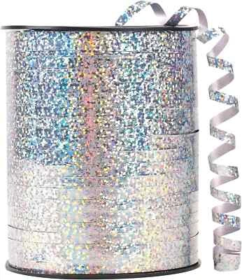 Cinta rizadora brillante plateada de 500 yardas rollo de globo metálico para fiesta festival A Foto 1 de 4