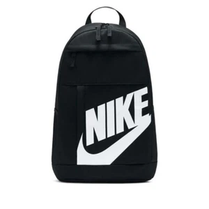 Nike Elemental 21L Backpack Black-White Swoosh Logo School/Work/Gym FREE SHIP - Picture 1 of 10