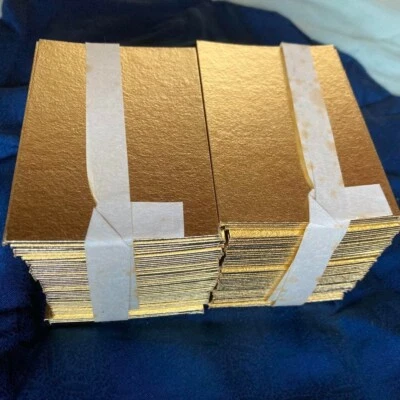 Vintage Japanese Hyakunin Isshu Playing Cards Karuta 100 Poem gold leaf paper - Image 1 of 4