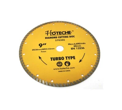 HOTECHE DISCO DIAMANTATO 230 MM PER SMERIGLIATRICE LAMA CIRCOLARE TAGLIA CEMENTO MARMO