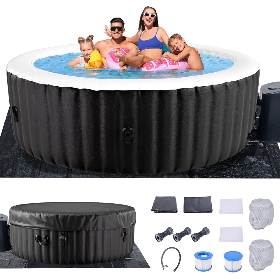 Begonia.K Spa Whirlpool aufblasbar 1800W Outdoor Indoor Winterfest 180 x 180cm - Bild 1 von 4