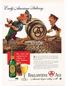 1941 BALLANTINE XXX Ale Beer Early American Delivery Men VINTAGE PRINT AD - Picture 1 of 1
