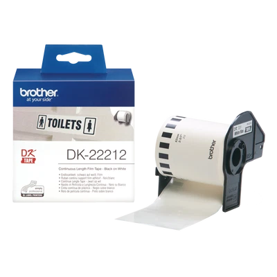 1 x Brother DK-22212 DK 22212  White Continuous Film Roll - 62mm x 15.24m - image 1 of 2