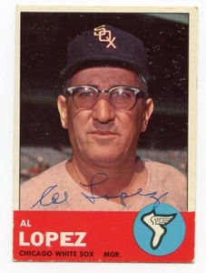 AL LOPEZ Signed 1963 Topps Semi-High #458 White Sox HOF Guaranted Authentic KOA - Picture 1 of 1