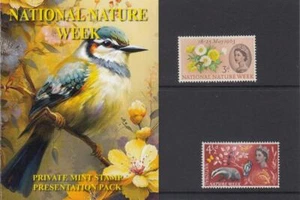 GB 1963 SEMANA NACIONAL DE LA NATURALEZA SELLO PRIVADO PAQUETE DE PRESENTACIÓN SG 637 638 - Imagen 1 de 5