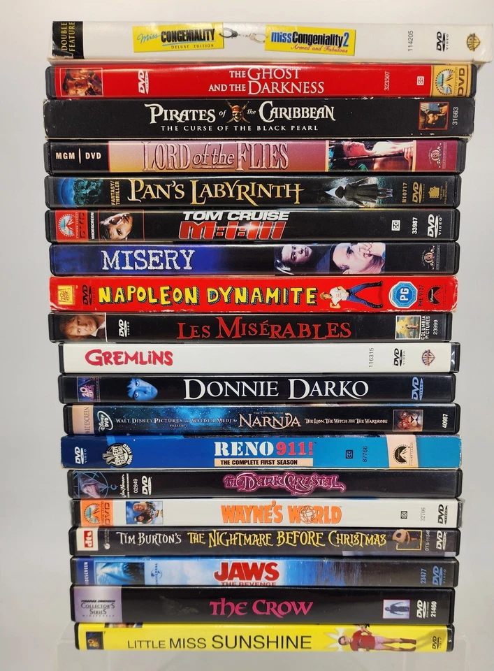 DVD Movies Multiple Genres Comedy Horror Romance Drama Sci-Fi Holiday Children - Image 1 of 1