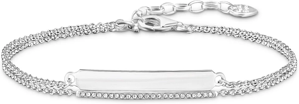 Doppio Bracciale con diamanti naturali Thomas Sabo su argento 925 0,5 Ct. - Immagine 1 di 3