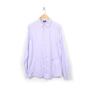 Just Cavalli long sleeve lilac purple mens cotton shirt size 56 fits XL - Picture 1 of 10