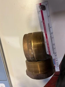 Ein 2"C x 2"MPT CxM Messingaußengewinde Schweißguss Adapter, 1 Stück - Bild 1 von 2