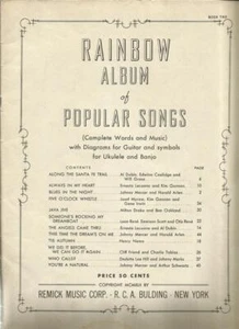 Rainbow Album of Popular Songs Big Band ERA WWII Piano Sheet Music Johnny Mercer - Picture 1 of 1